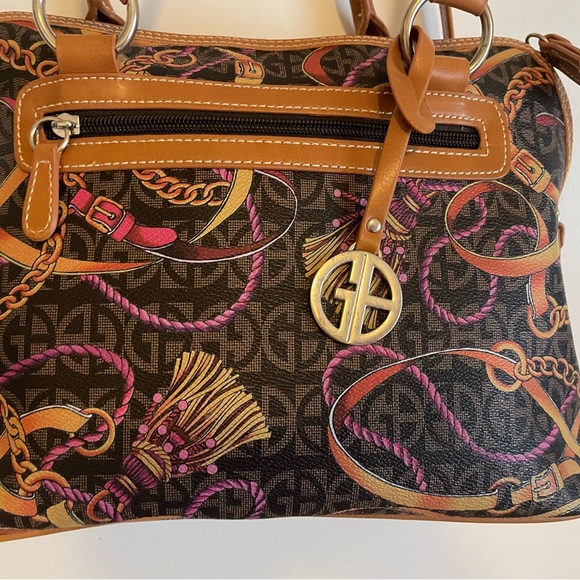 Brown Patterned Handbag - Picture 2 of 4